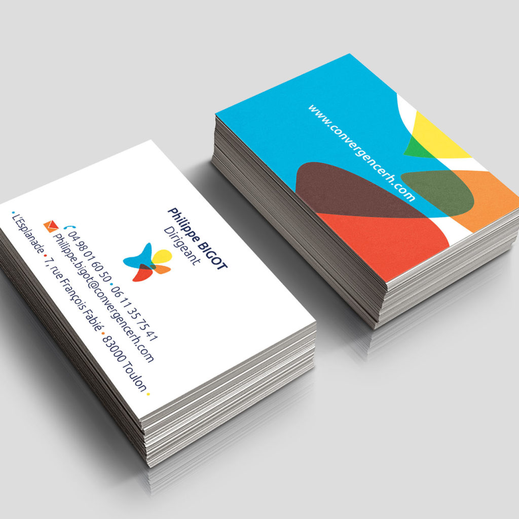 conception graphique maquette carte de visite communication