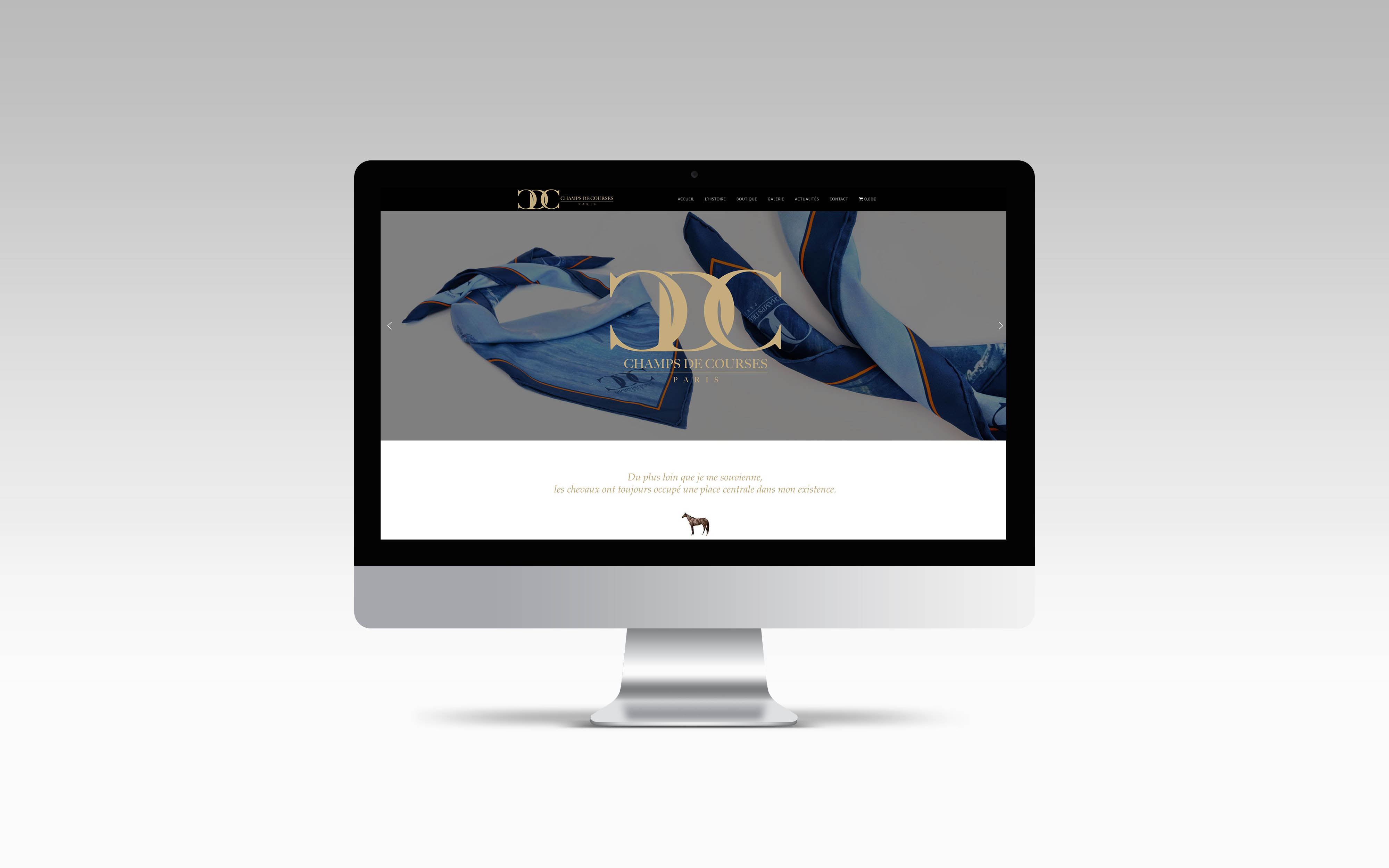 graphisme mise en page web identité graphique direction artistique wordpress Champs de courses