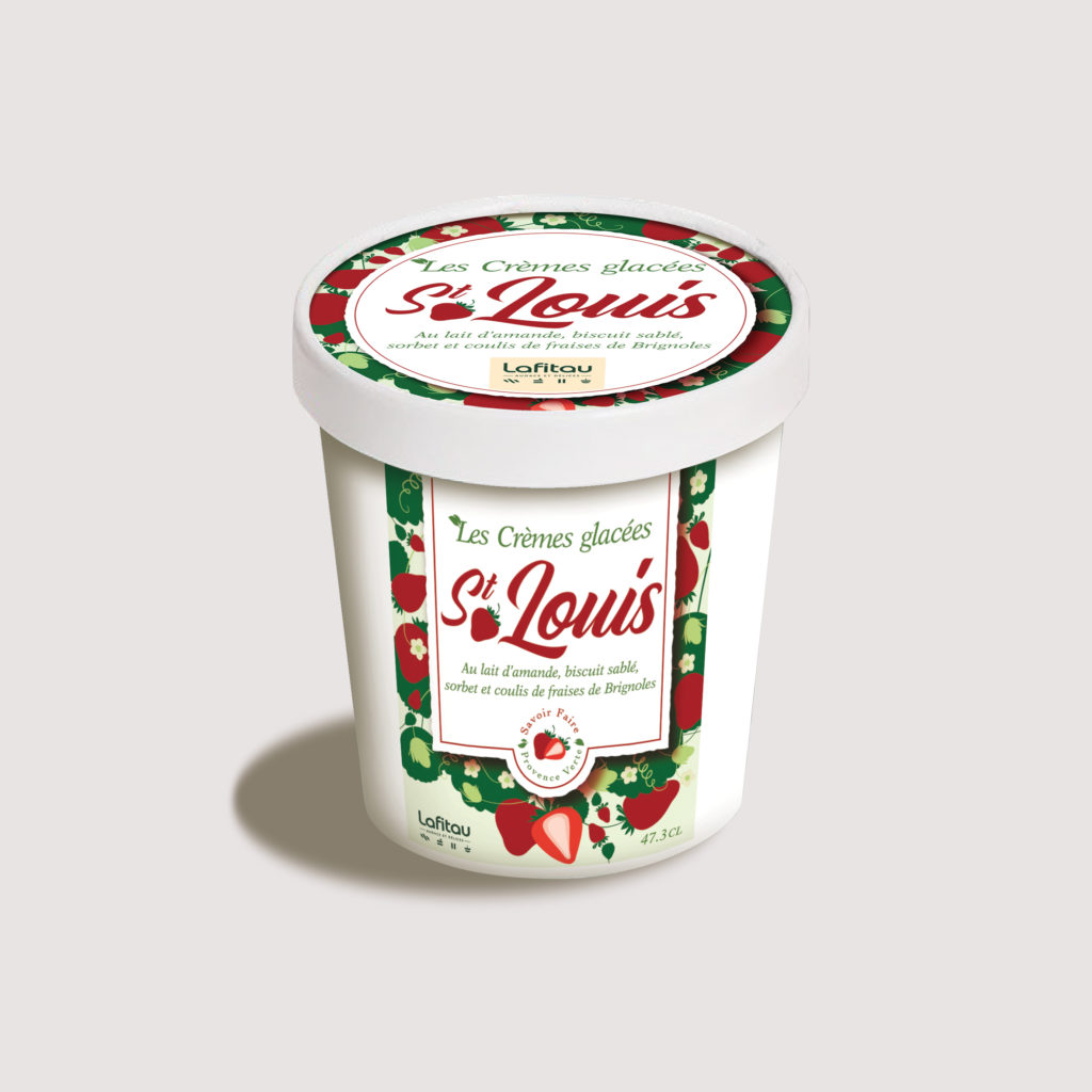 graphisme packaging étiquette crème glacée