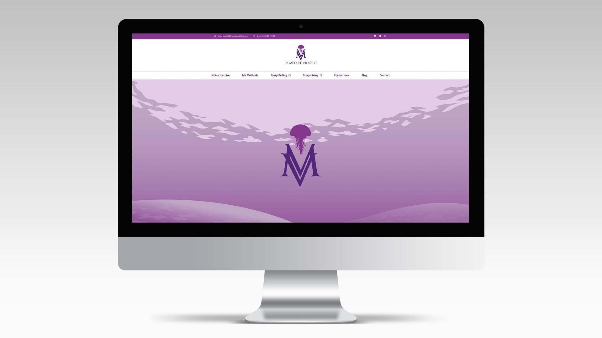 La Méduse violette charte graphique site internet web design l.a.d studio 83 Toulon