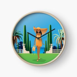 French riviera horloge ladstudio redbubble