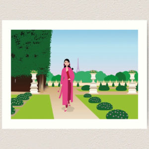 Paris Jardin du Luxembourg impression artistique ladstudio redbubble