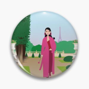Paris Jardin du Luxembourg badge ladstudio redbubble