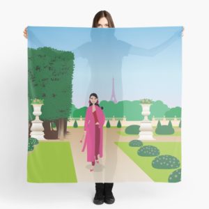 Paris Jardin du Luxembourg foulard ladstudio redbubble