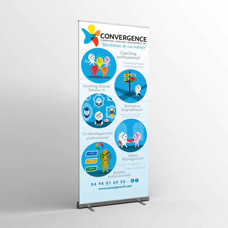 graphisme maquette roll-up communication