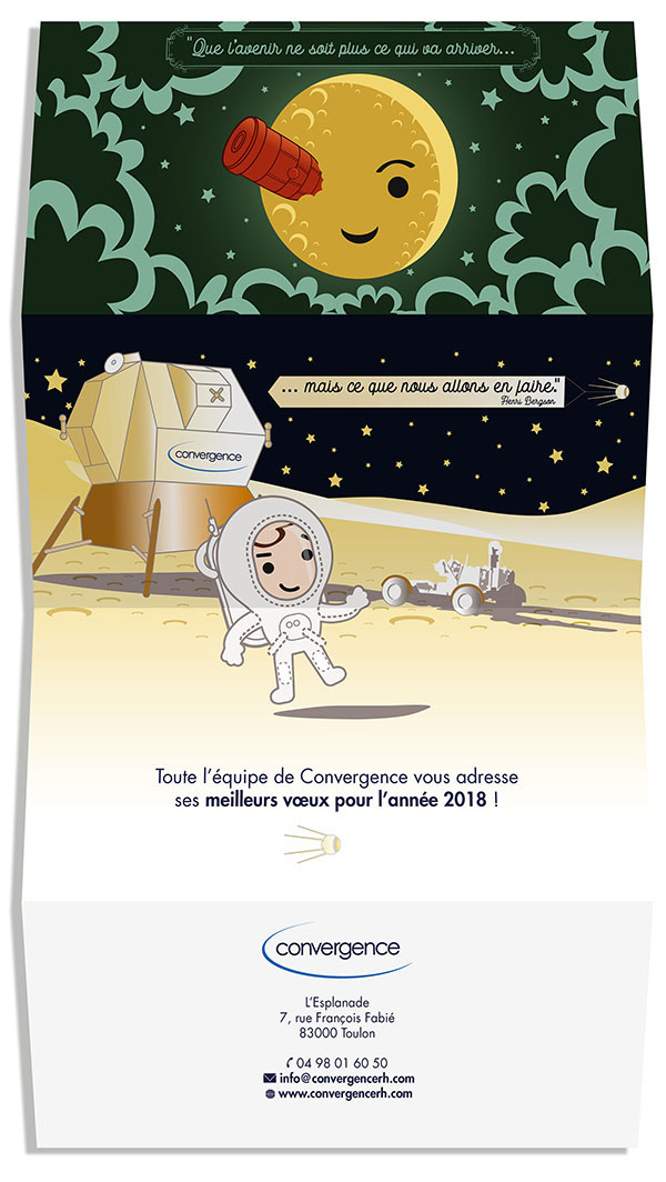 illustration conception graphique flat design carte de voeux
