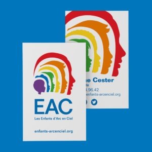 EAC carte de visite Les enfants d'arc-en-ciel charte graphique identité visuelle l.a.d studio 83 Toulon