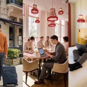 visuels publicitaires générés par intelligence artificielle pour la promotion de l’hôtel Artyster au Mans